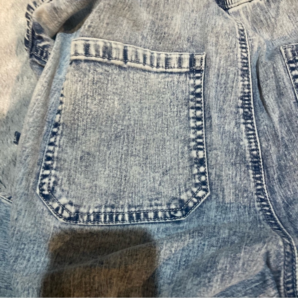 Mom Style Acid Wash Elastic Waist Jeans - Picture 4 of 4